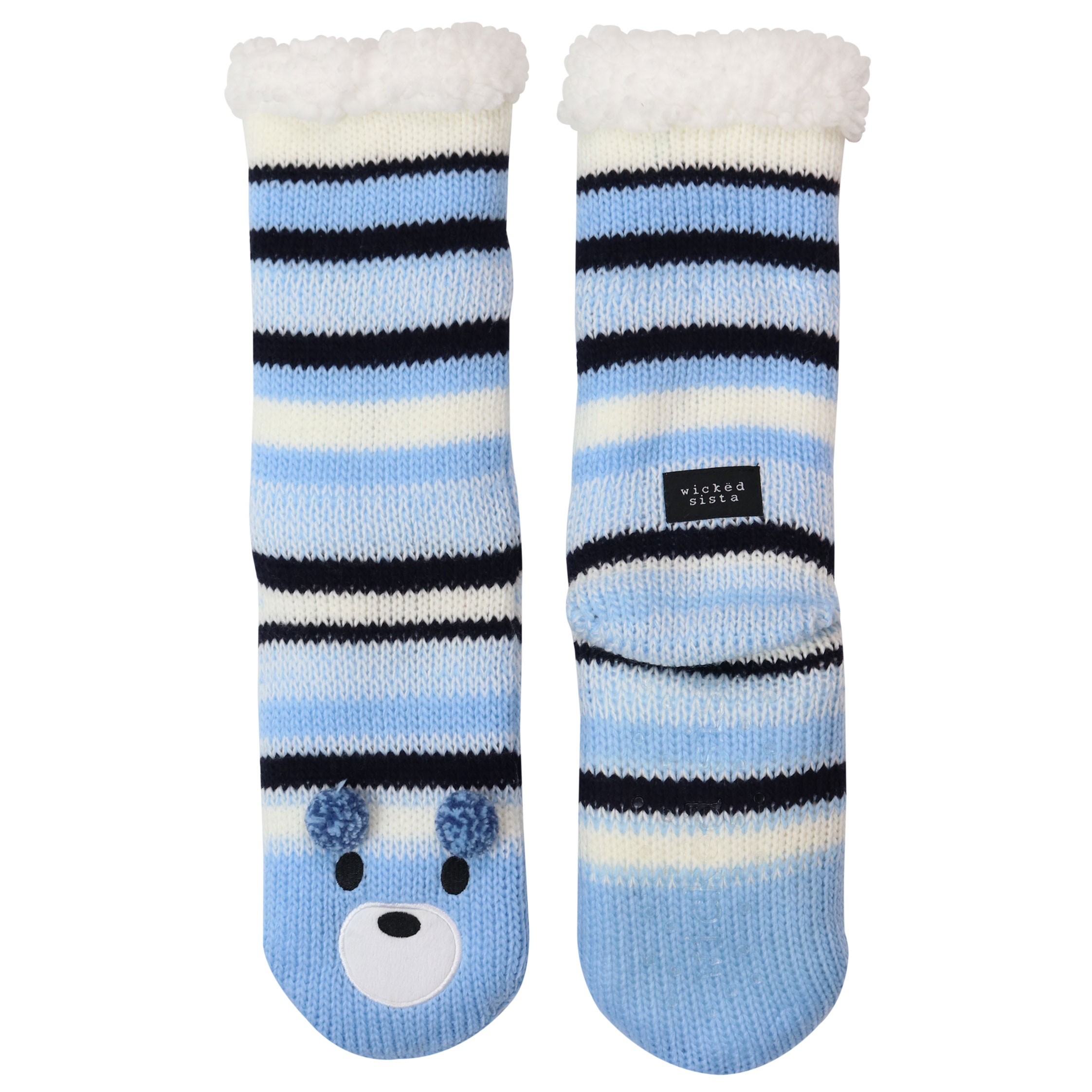 Bear stripe slipper socks | Wicked Sista | Cosmetic Bags, Jewellery ...